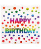 Kağıt Peçete Varak baskılı Happy Birthday Renkli Model 20 Parça - 1