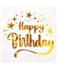 Kağıt Peçete Varak baskılı Happy Birthday Yıldızlı Beyaz 20 Parça - 1