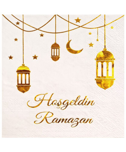 Kağıt Peçete Varak baskılı Ramazan Fener Model 20 Parça - 