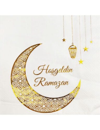 Kağıt Peçete Varak baskılı Ramazan Hilal Model - 1
