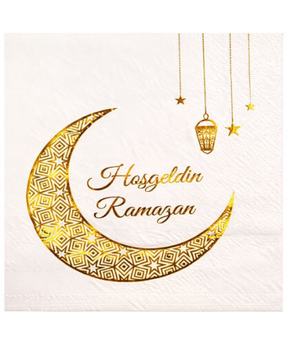 Kağıt Peçete Varak baskılı Ramazan Hilal Model - 