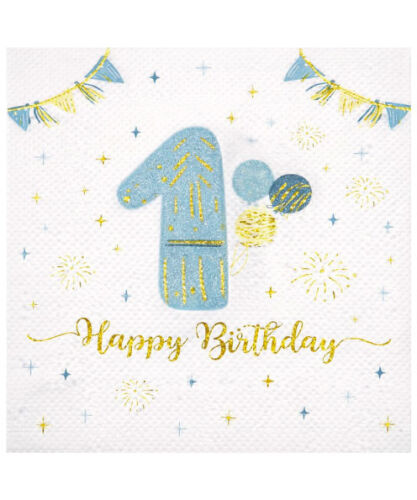 Kağıt Peçete Varaklı 1 Yaş Mavi 20 Parça - 