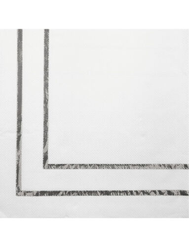 Kağıt Peçete Varaklı Çerçeve Model Gümüş 20 Parça - 