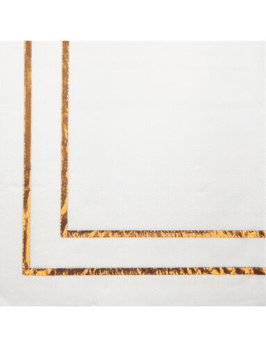 Kağıt Peçete Varaklı Çerçeve Model Rose Gold 20 Parça - 