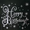 Kağıt Peçete Varaklı Happy Birthday Siyah Gümüş baskılı 20 Parça - 1