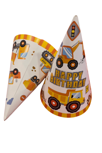 Kağıt Şapka İnşaat Temalı 20 Cm 6 Parça - 