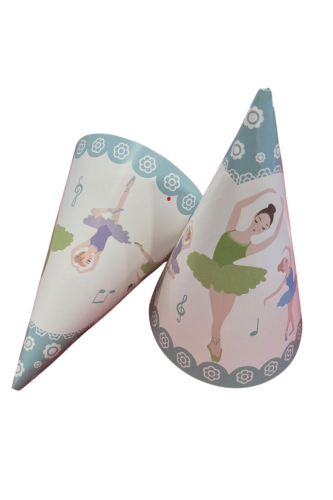 Kağıt Şapka Balerin Temalı 20 Cm 6 Parça - 1
