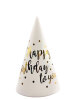 Kağıt Şapka Happy Birthday Temalı Beyaz 6 Parça - 2