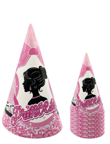 Kağıt Şapka Princess Temalı 6 Parça - 