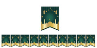 Kağıt Sıralı Banner Kırlangıç Model Ramazan Temalı - 1