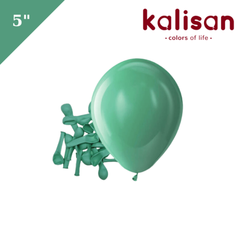 Lateks Retro Balon 5 inç 100 Parça Adaçayı (Sage) - 1