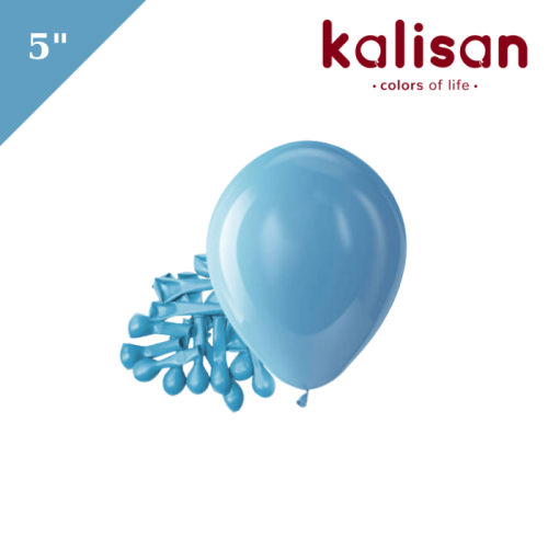 Lateks Retro Balon 5 inç 100 Parça Derin Okyanus (Deep Blue) - 