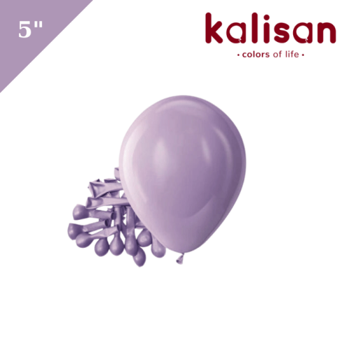 Lateks Retro Balon 5 inç 100 Parça Lavanta (Lavender) - 1