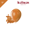 Lateks Retro Balon 5 inç 100 Parça Yanık Turuncu (Rust Orange) - 1