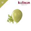 Lateks Retro Balon 5 inç 100 Parça Zeytin (Olive) - 1