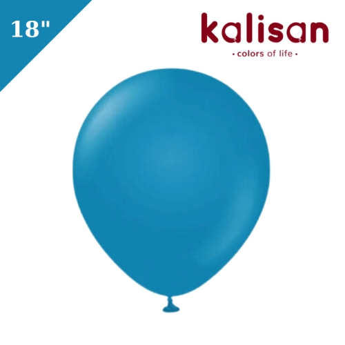 Lateks Retro Balon 18 inç Derin Okyanus (Deep Blue) - 1