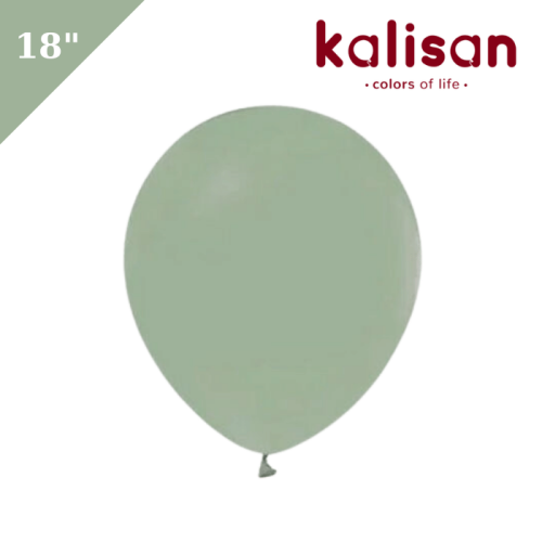 Lateks Retro Balon 18 inç Kış Yeşili (Winter Green) - 1