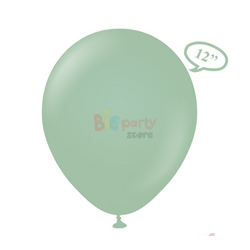  - Kalisan Retro Kış Yeşili Pastel Balon 100'Lü