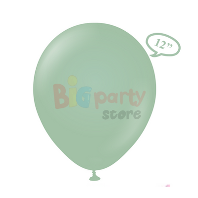 Lateks Retro Pastel Balon Kış Yeşili 100lü - 1