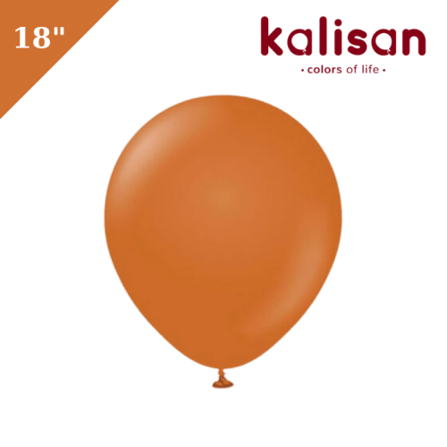 Lateks Retro Balon 18 inç Yanık Turuncu (Rust Orange) - 
