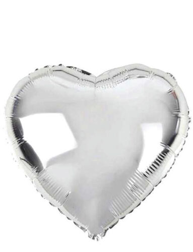 Folyo Balon Kalp 40 Cm (18inç) Gümüş - 
