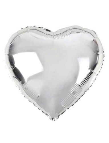 Folyo Balon Kalp 60 Cm (24 inç) Gümüş - 