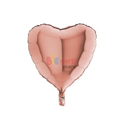 Folyo Balon Kalp 40 cm (18 inç) Rose Gold - 1