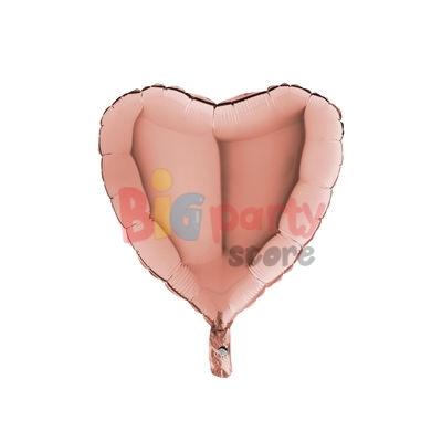 Folyo Balon Kalp 40 cm (18 inç) Rose Gold - 1