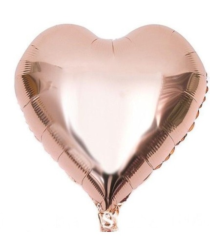 Folyo Balon Kalp 40 cm (18 inç) Rose Gold - 