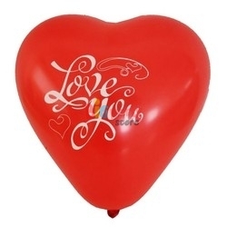  - Kalp Şekilli Baskılı Balon Love You 100 ′lü
