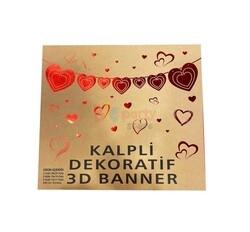 Kalpli Dekoratif 3D Banner 7li - 2