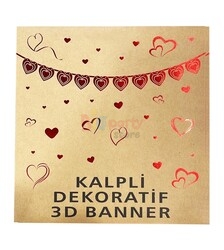 Kalpli Dekoratif 3D Banner 10lu - 2