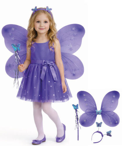 Kanat Set Simli Kelebek Mor - 