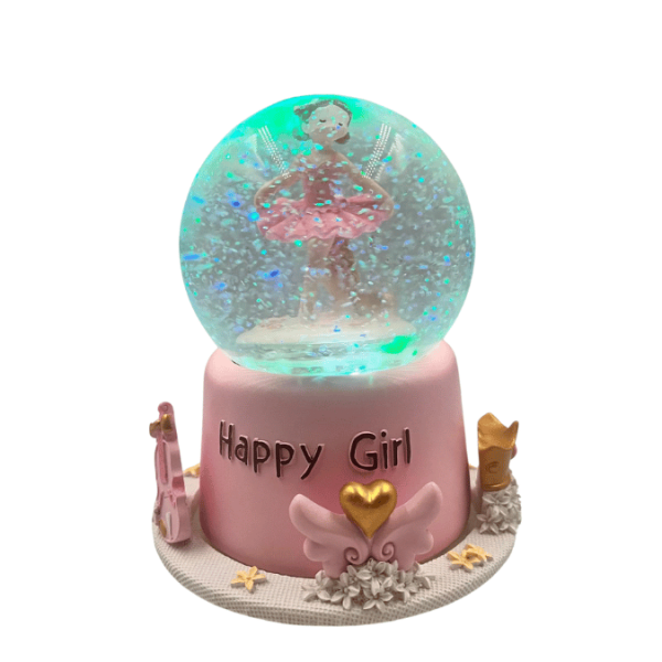 Kar Küresi Balerin Kar Atan Dönen USBli Lüks Model - 3