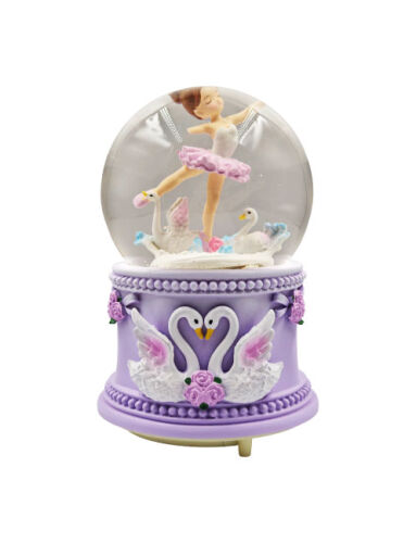 Kar Küresi Büyük Motorlu Kar Balerin Lila - 