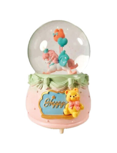 Kar Küresi Büyük Motorlu Kar Atan Pilli Pembe Unicorn - 1