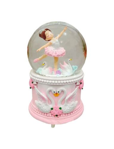 Kar Küresi Büyük Motorlu Kar Balerin Pembe - 