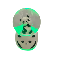Kar Küresi Orta Boy Pilli Işıklı Oturan Panda Model - 2