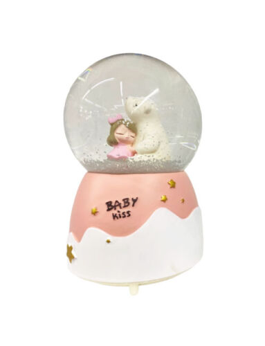 Kar Küresi Orta Boy Pilli Işıklı Kutup Ayılı Model - 1
