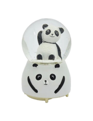 Kar Küresi Orta Boy Pilli Işıklı El Sallayan Panda Model - 1