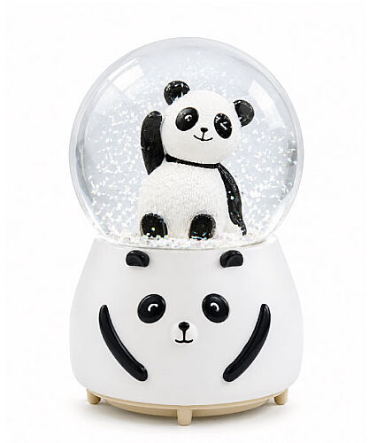 Kar Küresi Orta Boy Pilli Işıklı El Sallayan Panda Model - 