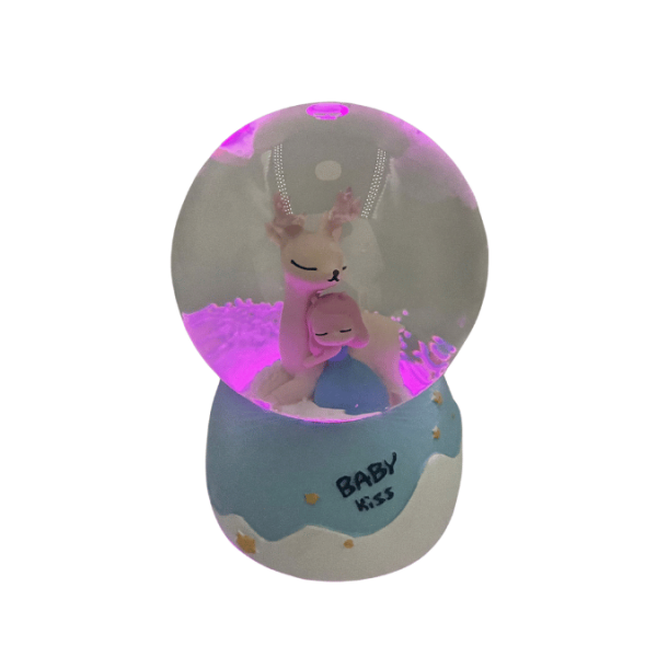 Kar Küresi Orta Boy Pilli Işıklı Geyikli Model - 2