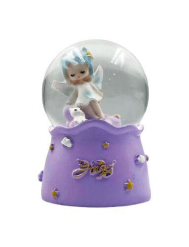 Kar Küresi Peri Kızı Işıklı 7 Cm Lila - 1