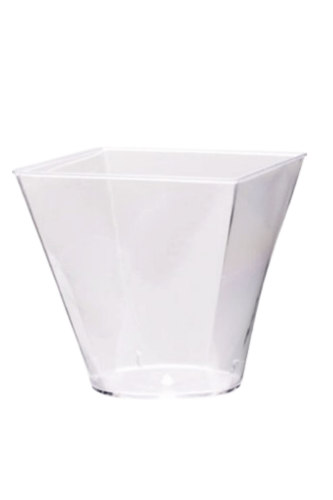 Mika Kare Kase 120 ML Şeffaf 25 Parça - Metplast