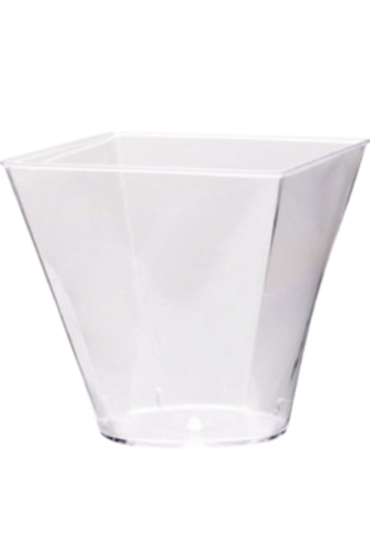 Mika Kare Kase 240 ML Şeffaf 24 Parça - Metplast