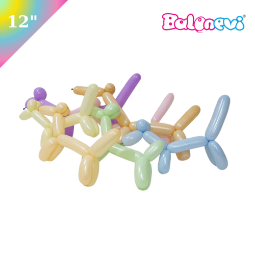 Lateks Makaron Balon Sosis Karışık Renk 100 Parça - 