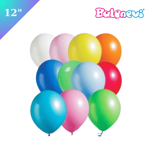 Lateks Pastel Balon 100 Parça Karışık 12 İnç Balonevi - 