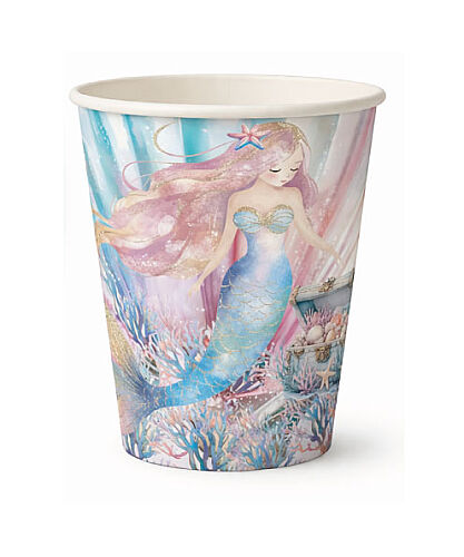 Karton Bardak Deniz Kızı 8 Parça - 