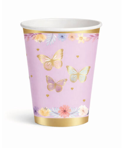 Karton Bardak Kelebek 8 Parça - 