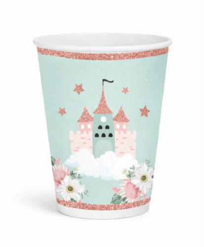 Karton Bardak Prenses Şatolu 8 Parça - 